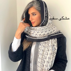 شال ابریشم میله ای ck