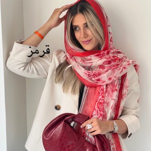 شال حریر کبریتی گل آذین