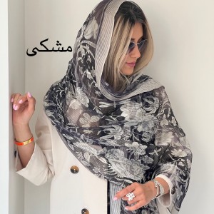 شال حریر کبریتی گل آذین