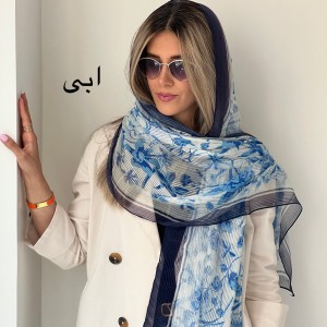 شال حریر کبریتی گل آذین