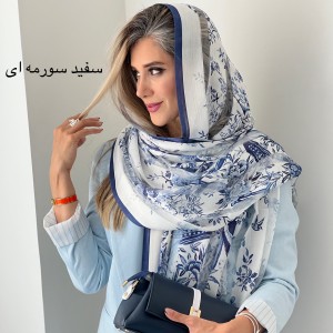 شال ابریشم میله ای پرستو