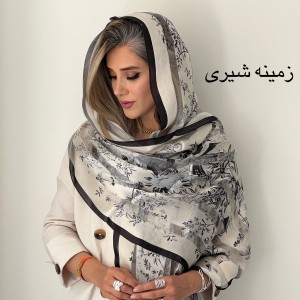 شال ابریشم میله ای پرستو