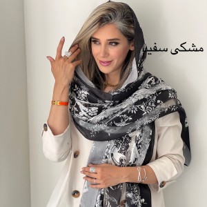 شال ابریشم میله ای پرستو