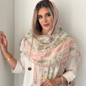 شال حریر ابریشم کبریتی آیسان