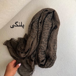 شال ابریشم میله ای ستین