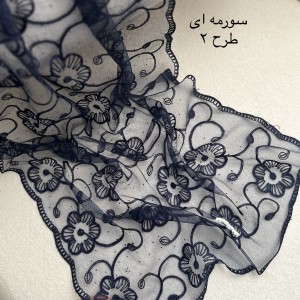 شال حریر گلدوزی فول نگین