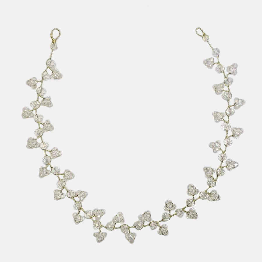 ریسه موی کریستالی طلایی بلند ماه فام