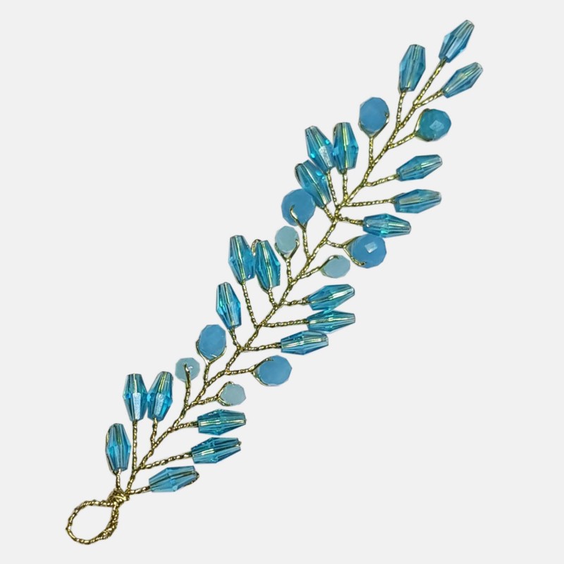 ریسه موی کریستالی آبی (بغل سری) مدل RSBBU