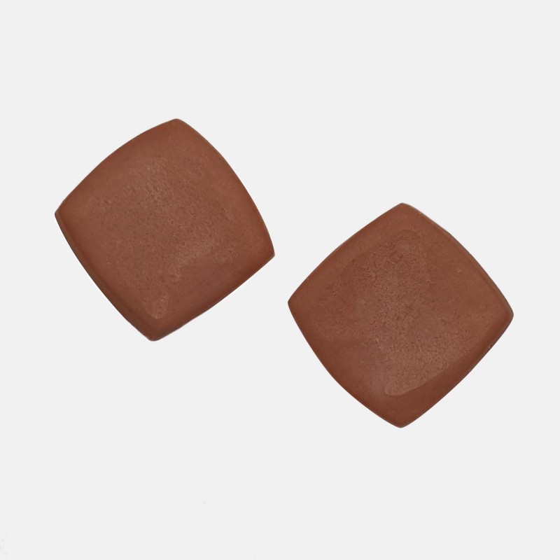 گوشواره میخی طرح شکلات قهوه ای مدل ERCHOCO