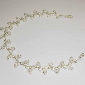 ریسه موی کریستالی طلایی بلند ماه فام