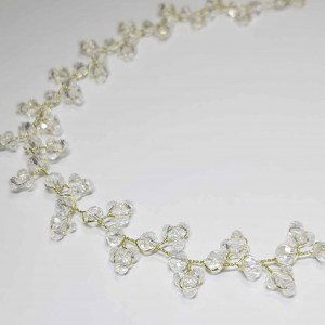 ریسه موی کریستالی طلایی بلند ماه فام