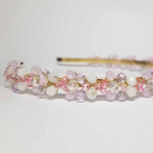 تل موی کریستالی صورتی و بنفش مدل TLPLE ماه فام