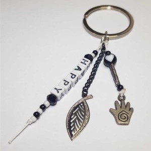 جاکلیدی طرح همسا هند و برگ نقره ای مدل KLDHMS ماه فام