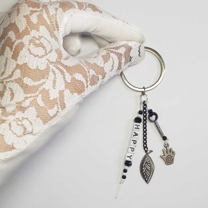 جاکلیدی طرح همسا هند و برگ نقره ای مدل KLDHMS ماه فام