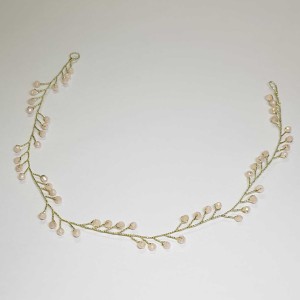 ریسه موی کریستالی ظریف کرم طلایی مدل RSCTT ماه فام