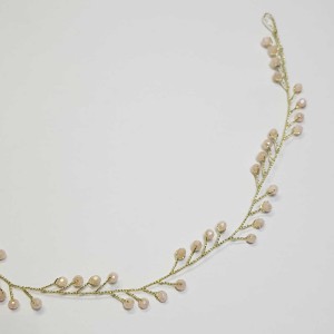 ریسه موی کریستالی ظریف کرم طلایی مدل RSCTT ماه فام