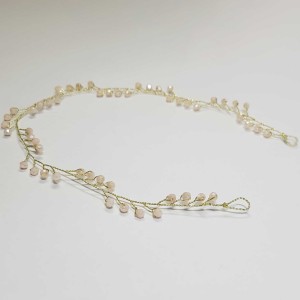 ریسه موی کریستالی ظریف کرم طلایی مدل RSCTT ماه فام