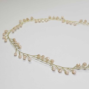 ریسه موی کریستالی ظریف کرم طلایی مدل RSCTT ماه فام