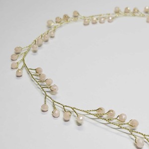 ریسه موی کریستالی ظریف کرم طلایی مدل RSCTT ماه فام