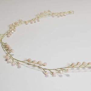 ریسه موی کریستالی ظریف کرم طلایی مدل RSCTT ماه فام