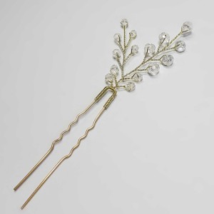 سنجاق شینیون طلایی کریستال مدل SNJ1NB ماه فام