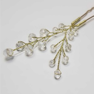 سنجاق شینیون طلایی کریستال مدل SNJ1NB ماه فام