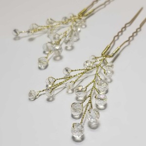 سنجاق شینیون طلایی کریستال مدل SNJ1NB ماه فام