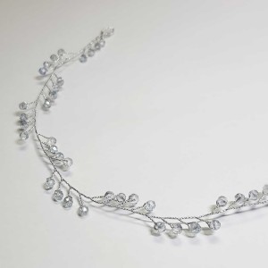 ریسه موی کریستالی ظریف نقره ای مدل RSNPS ماه فام