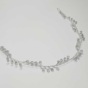 ریسه موی کریستالی ظریف نقره ای مدل RSNPS ماه فام