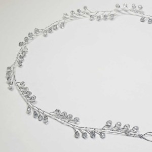 ریسه موی کریستالی ظریف نقره ای مدل RSNPS ماه فام