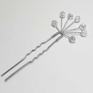 سنجاق شینیون کریستالی نقره ای مدل SNJGNG ماه فام