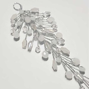 ریسه موی کریستالی بغل سری و کوتاه سفید نقره ای مدل RSHHS ماه فام