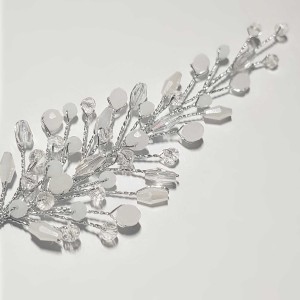 ریسه موی کریستالی بغل سری و کوتاه سفید نقره ای مدل RSHHS ماه فام