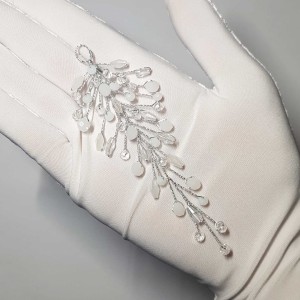 ریسه موی کریستالی بغل سری و کوتاه سفید نقره ای مدل RSHHS ماه فام