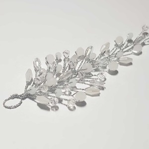 ریسه موی کریستالی بغل سری و کوتاه سفید نقره ای مدل RSHHS ماه فام