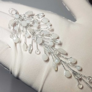 ریسه موی کریستالی بغل سری و کوتاه سفید نقره ای مدل RSHHS ماه فام