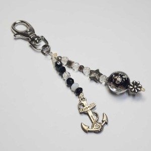 جاکلیدی طرح لنگر نقره ای مدل KLDLLK ماه فام