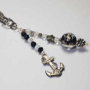 جاکلیدی طرح لنگر نقره ای مدل KLDLLK ماه فام