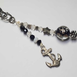 جاکلیدی طرح لنگر نقره ای مدل KLDLLK ماه فام