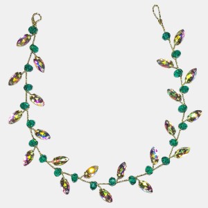 ریسه موی کریستالی سبز تیره و هفترنگ مدل RS99R