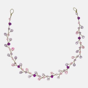 ریسه موی کریستالی بنفش صورتی مدل RS589