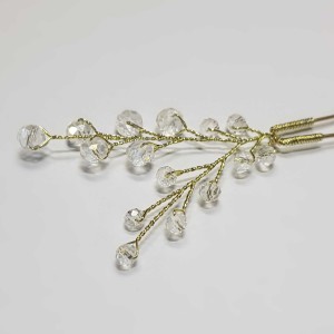 سنجاق شینیون طلایی کریستال مدل SNJ2NB (بسته 2عددی) ماه فام