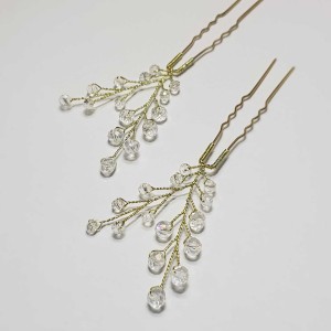 سنجاق شینیون طلایی کریستال مدل SNJ2NB (بسته 2عددی) ماه فام