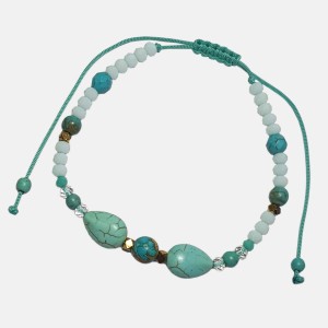 دستبند و پابند فیروزه ای آبی مدل PBNDFFT