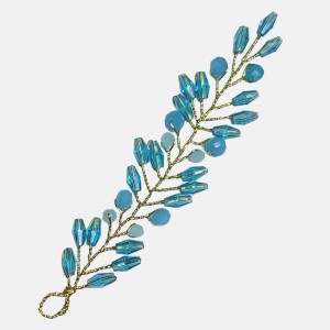 ریسه موی کریستالی آبی (بغل سری) مدل RSBBU