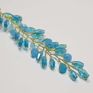 ریسه موی کریستالی آبی (بغل سری) مدل RSBBU ماه فام