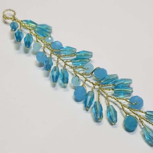 ریسه موی کریستالی آبی (بغل سری) مدل RSBBU ماه فام