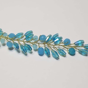 ریسه موی کریستالی آبی (بغل سری) مدل RSBBU ماه فام