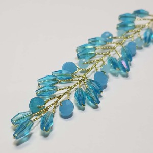 ریسه موی کریستالی آبی (بغل سری) مدل RSBBU ماه فام