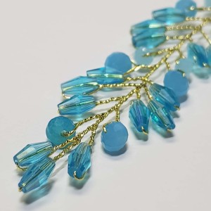 ریسه موی کریستالی آبی (بغل سری) مدل RSBBU ماه فام